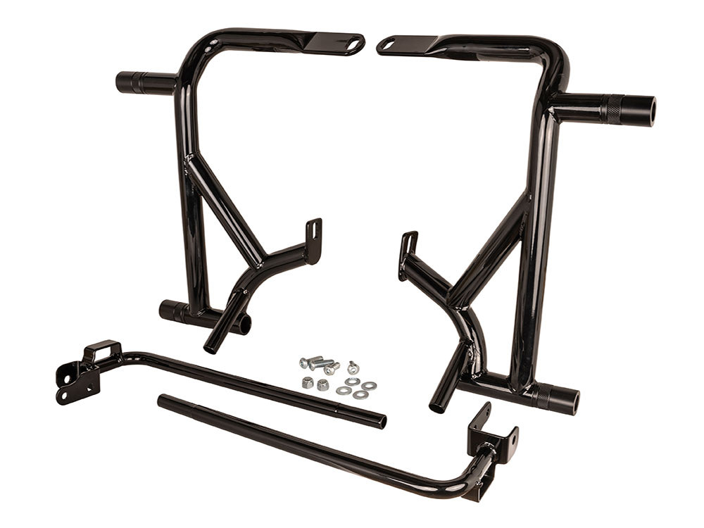 Burly Brand Rear Brawler Crash Bar Kit – Black. Fits Touring 2014up