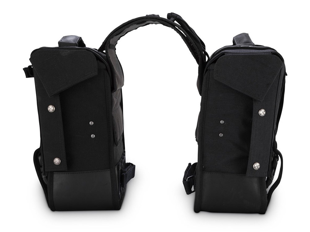 Burly Brand Throw-Over Saddlebags – Black Cordura.