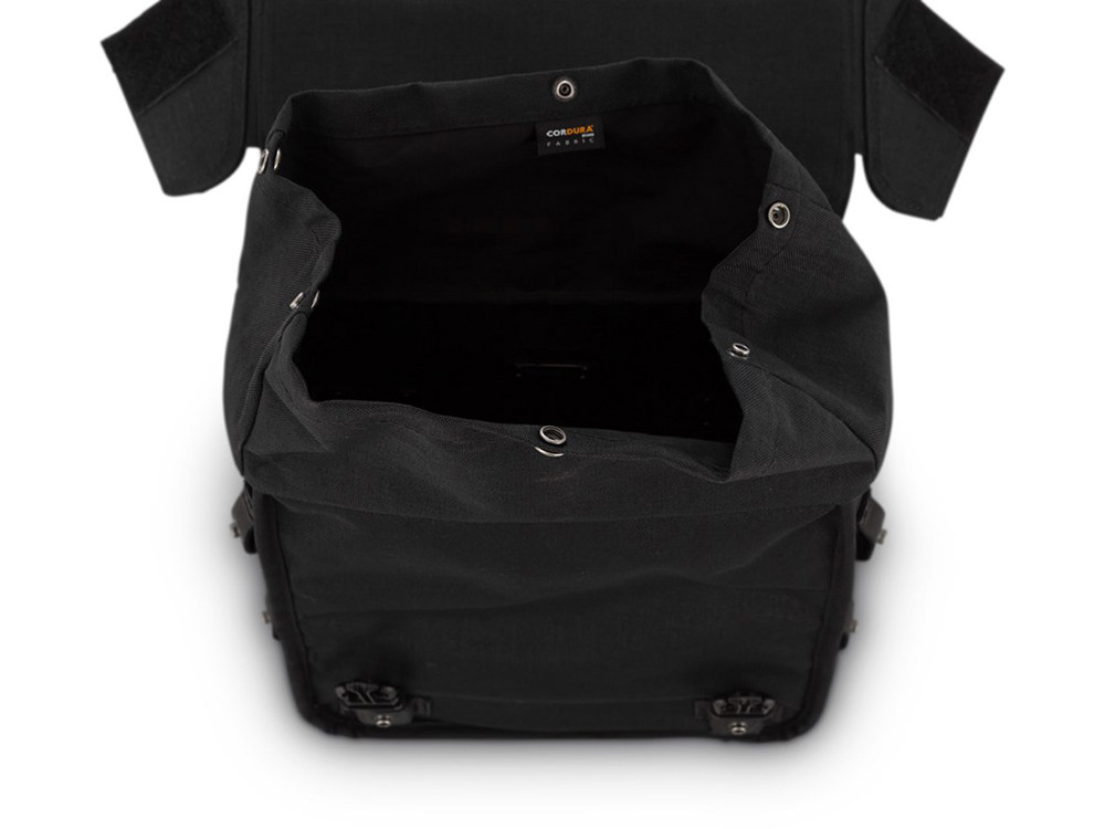 Burly Brand Throw-Over Saddlebags – Black Cordura.