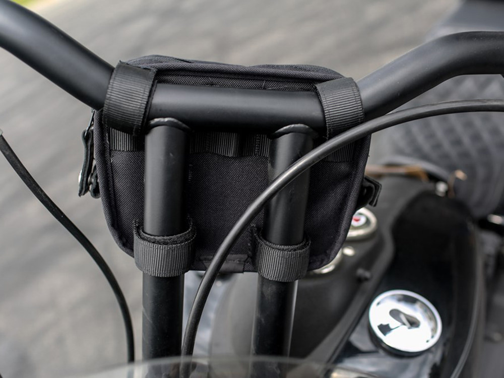 Burly Brand Handlebar Bag – Black Cordura.