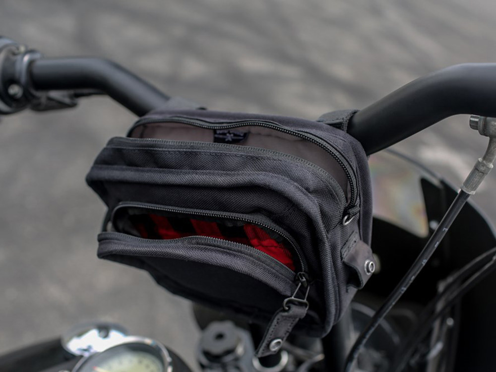 Burly Brand Handlebar Bag – Black Cordura.