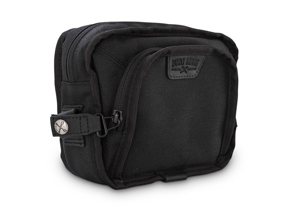 Burly Brand Handlebar Bag – Black Cordura.