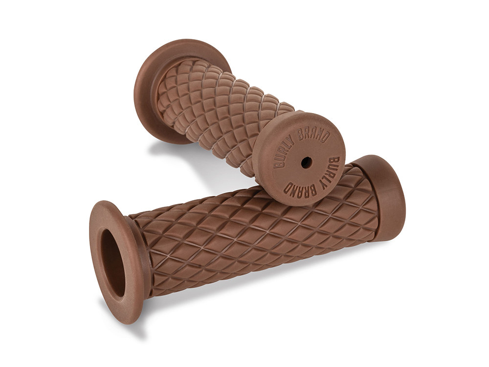 Burly Brand Diamondback Grips – Brown.