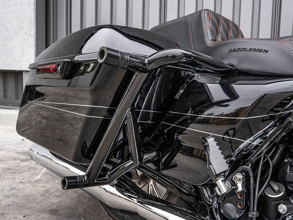 Burly Brand Front & Rear Brawler Crash Bar Kit – Black. Fits Touring 2014-2023