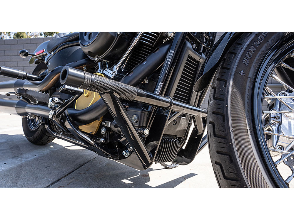 Burly Brand Front Brawler Crash Bar Kit – Black. Fits Softail 2018up