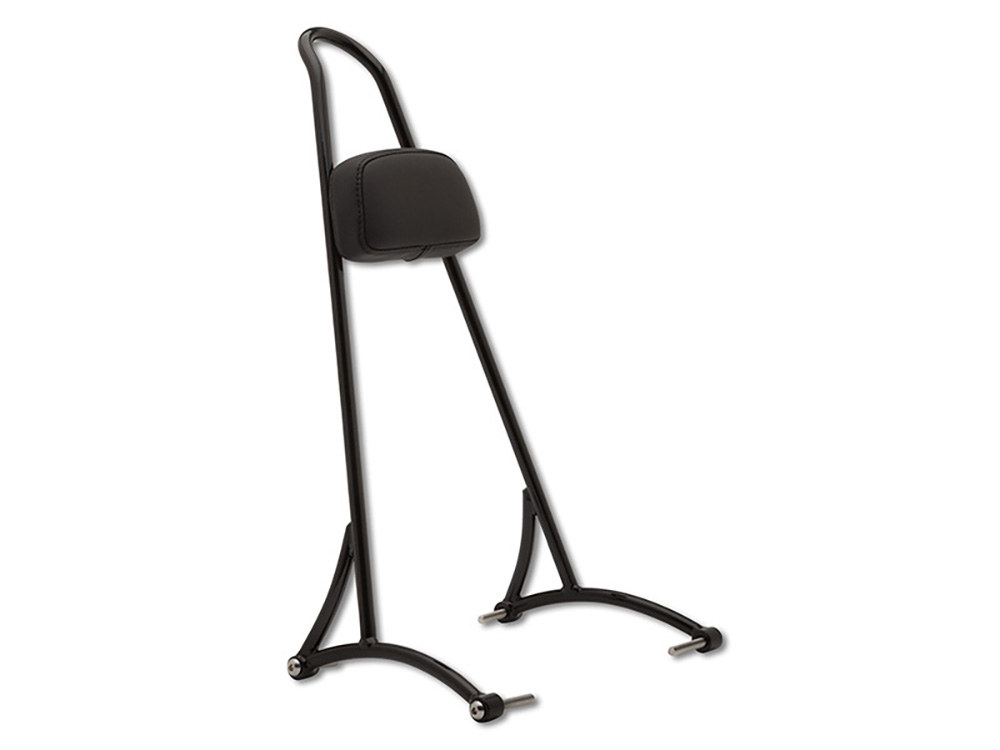 Burly Brand 20in. Tall Sissy Bar with Pad – Black. Fits Dyna 2006-2017.