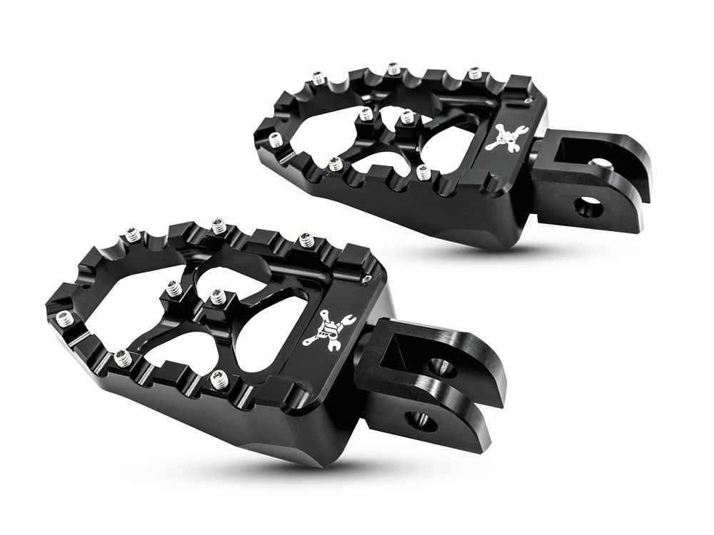 Burly Brand MX Evolution Footpegs – Black. Fits Softail 2018up Front Rider