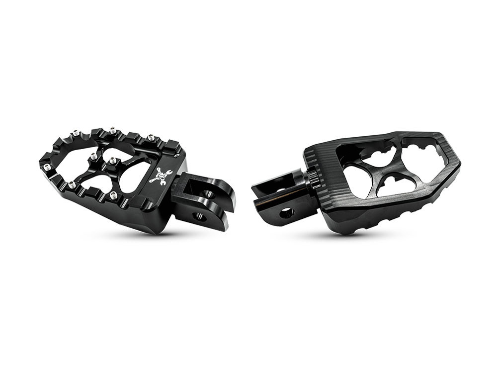 Burly Brand MX Evolution Footpegs – Black. Fits Softail 2018up Front Rider