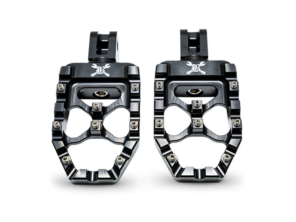 Burly Brand MX Evolution Footpegs – Black. Fits Softail 2018up Rear Passenger