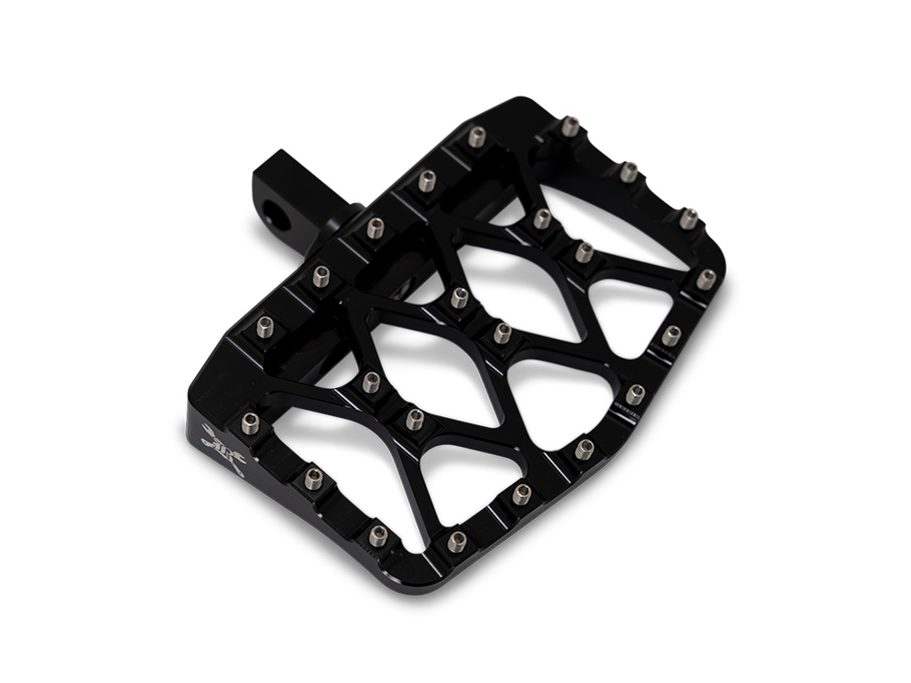 Burly Brand MX Evolution Mini Floorboards with HD Male Mount – Black