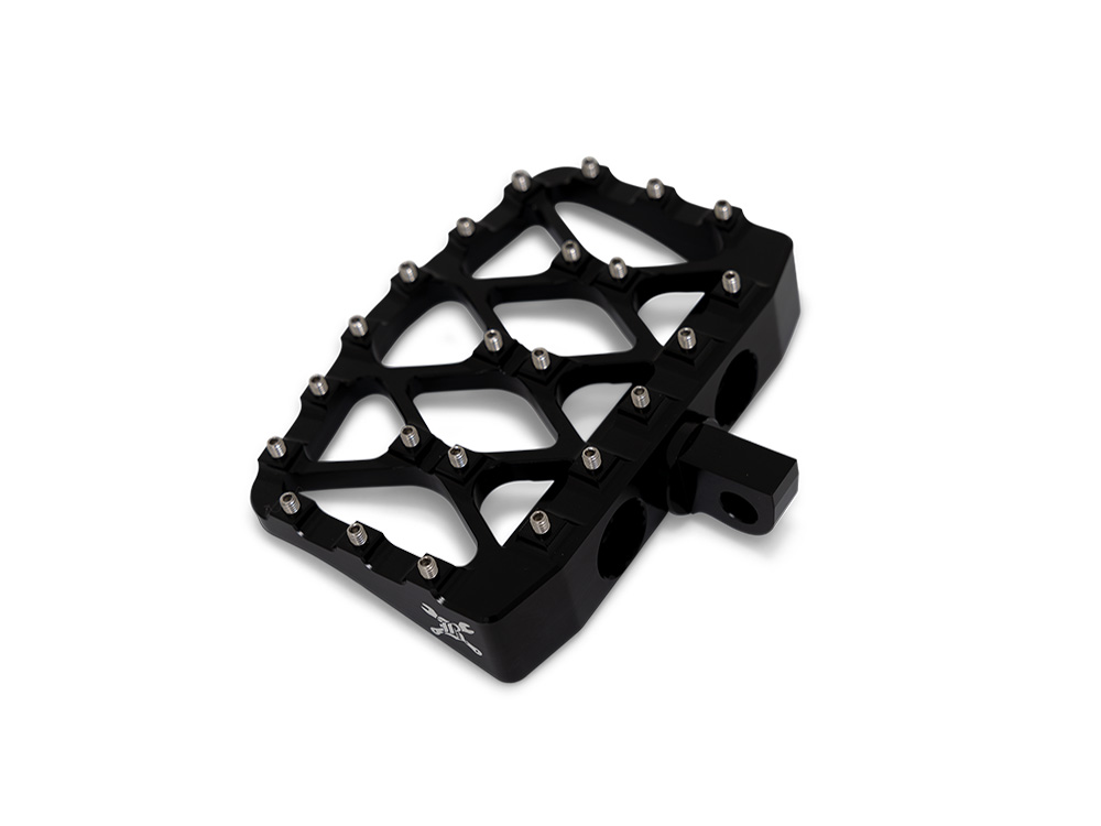 Burly Brand MX Evolution Mini Floorboards with HD Male Mount – Black