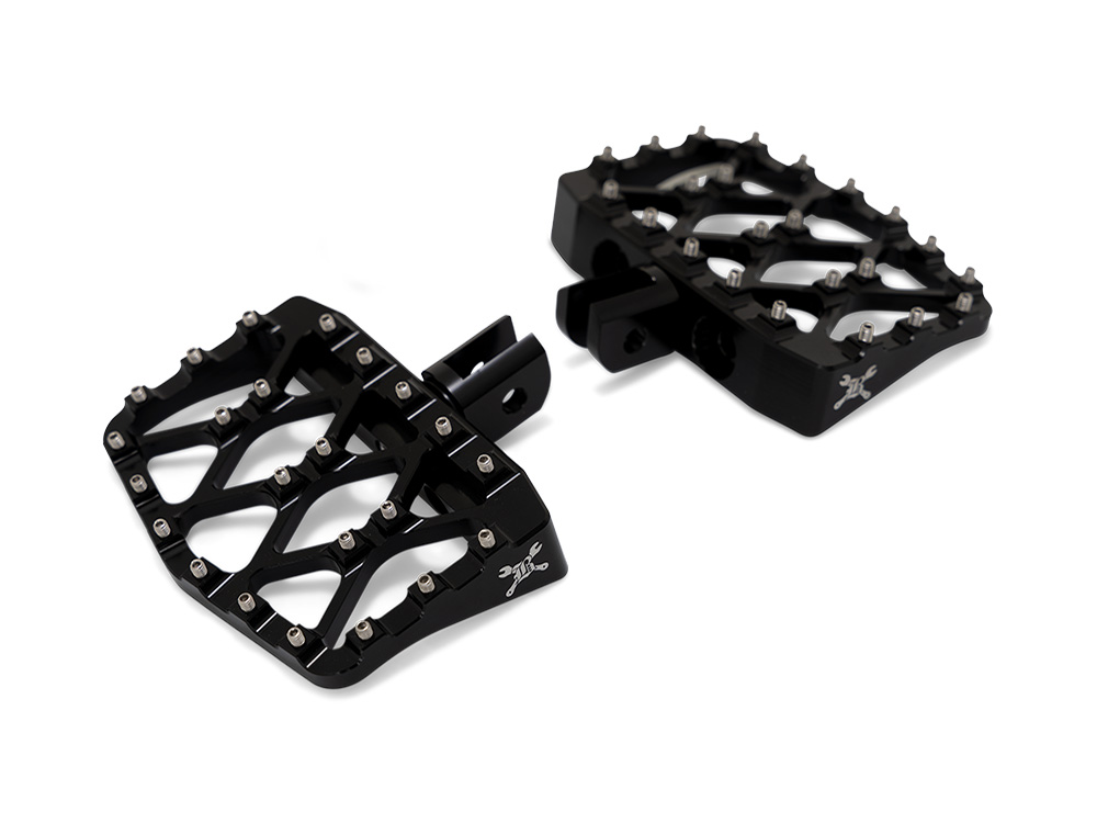 Burly Brand MX Evolution Mini Floorboards – Black. Fits Softail 2018up Front Rider