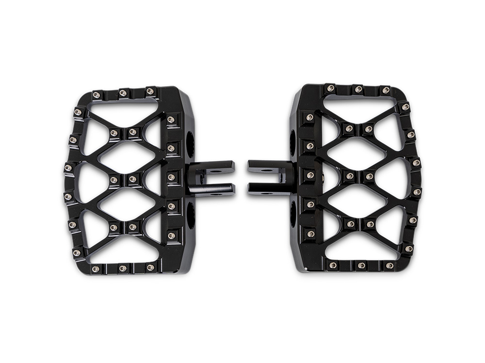 Burly Brand MX Evolution Mini Floorboards – Black. Fits Softail 2018up Front Rider