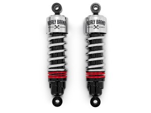 Burly Brand 10-1/2in. Slammer Plus Rear Shock Absorbers – Chrome. Fits Dyna 1991-2017. Burly Brand 10-1/2in. Slammer Plus Rear Shock Absorbers – Chrome. Fits Dyna 1991-2017.