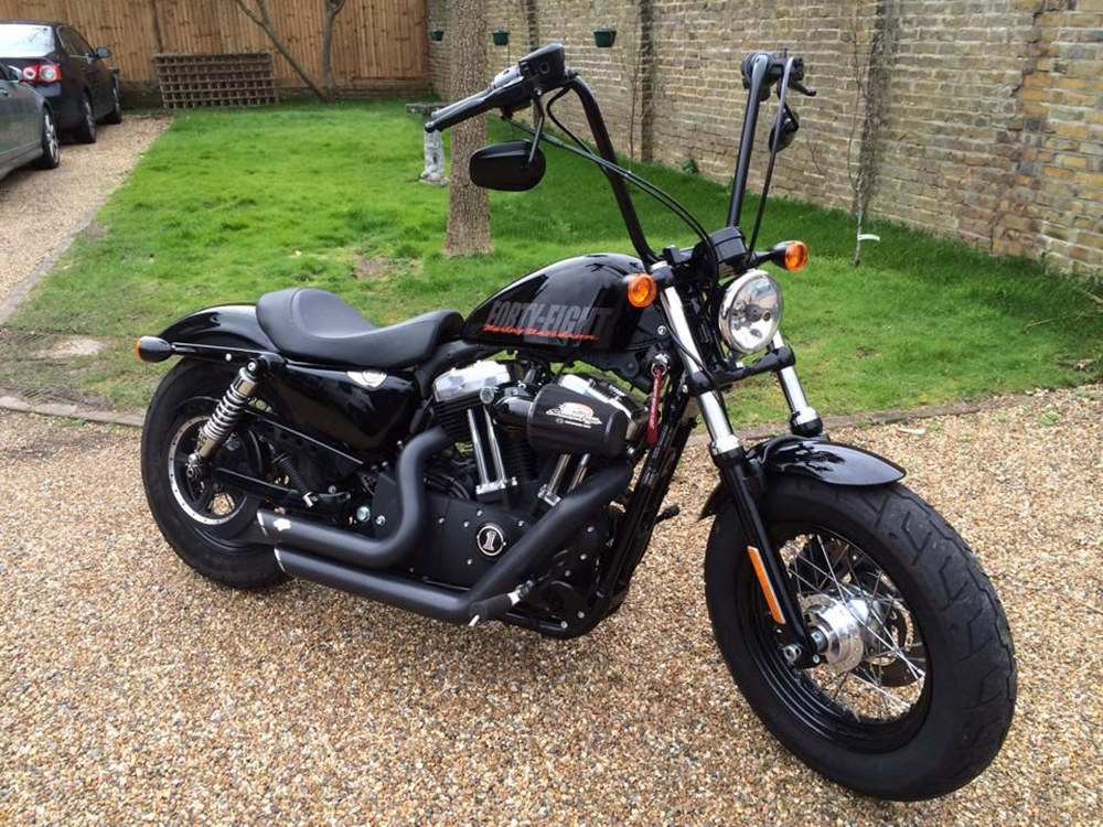 Burly Brand 16in. x 1in. Narrow Ape Hanger Handlebar – Black.