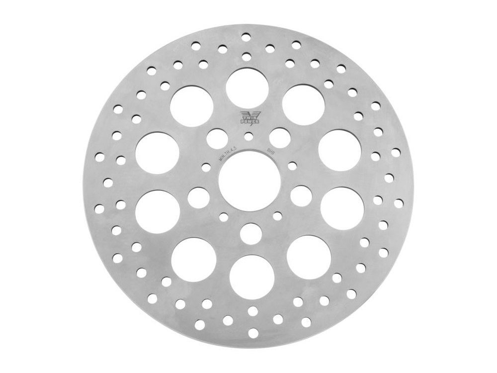 TUCKER 11.5in. Front Hole Design Disc Rotor – Silver. Fits Big Twin & Sportster 1984-2014.