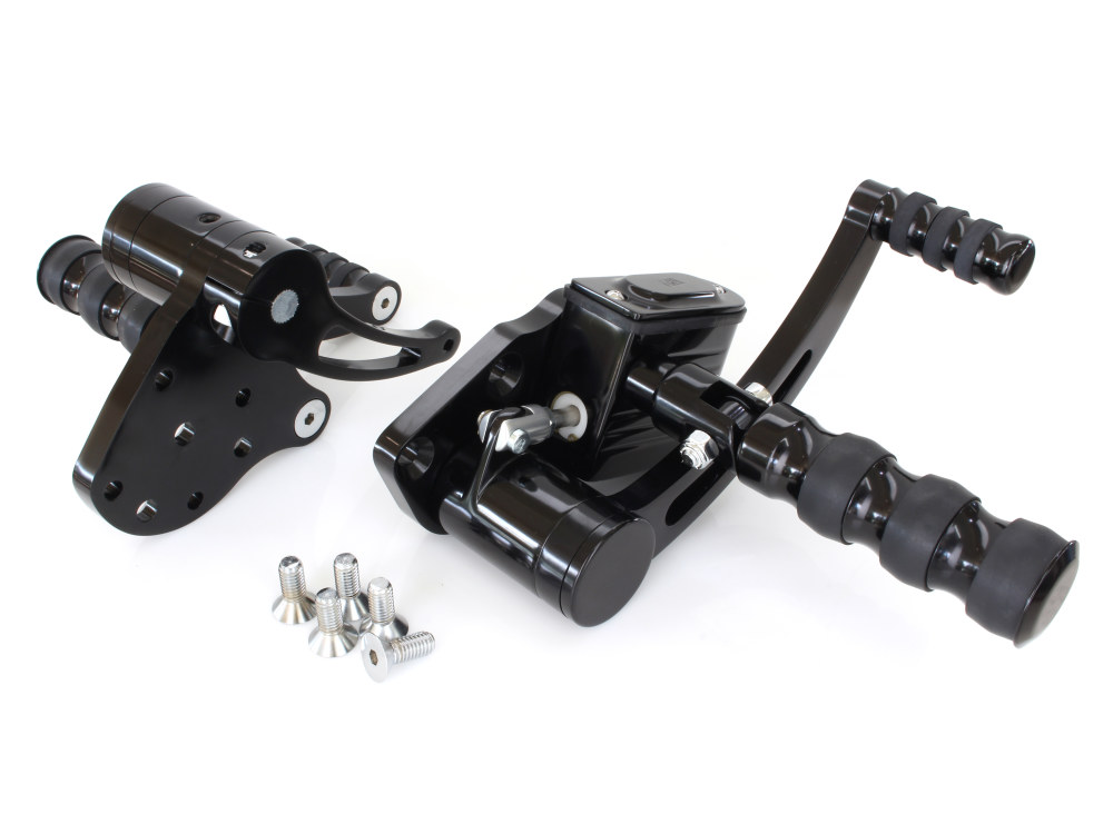 Belt Drives Ltd Standard Length Forward Controls – Black. Fits Softail 1984-1999 & 4Spd Big Twins 1936-1986