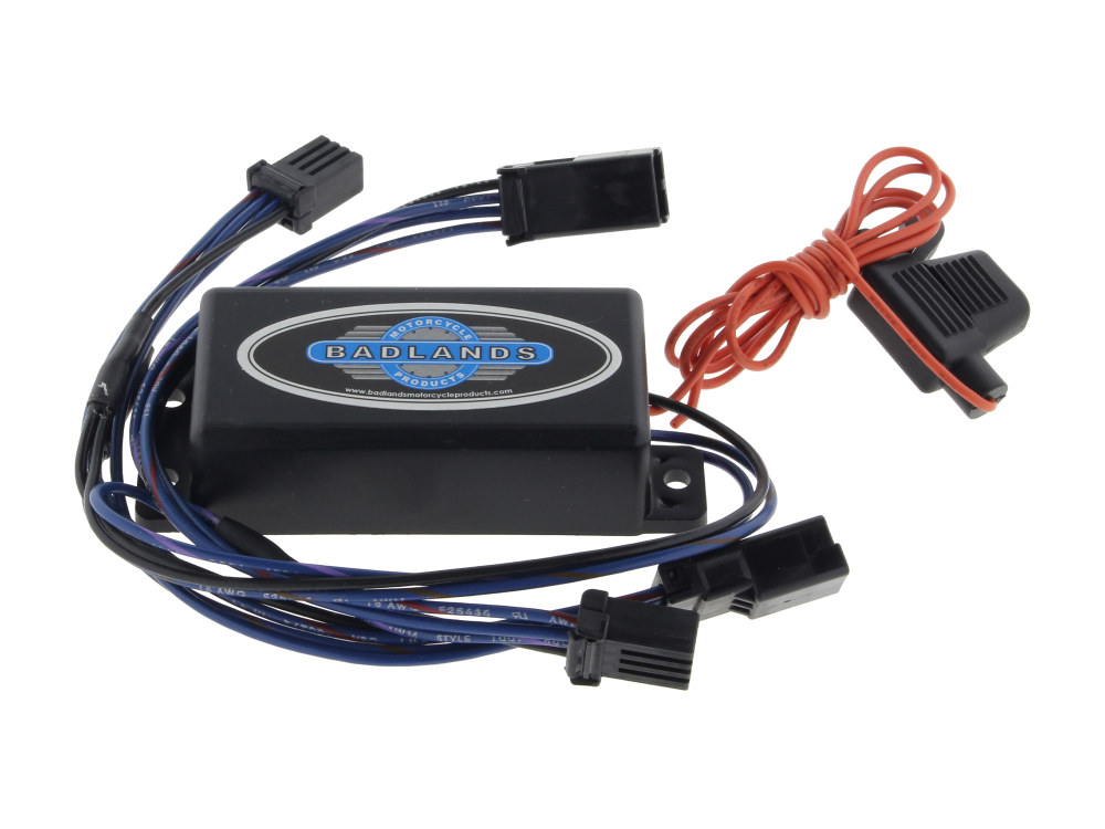 Badlands Hard Wired CanBus Load Equalizer. Fits Front Turn Signals on Softail 2011up, Dyna 2012up & all H-D 2014up.