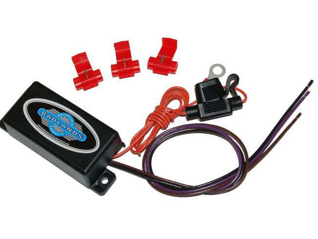 Badlands Hard Wired CanBus Load Equalizer. Fits Front Turn Signals on Softail 2011up, Dyna 2012up & all H-D 2014up.