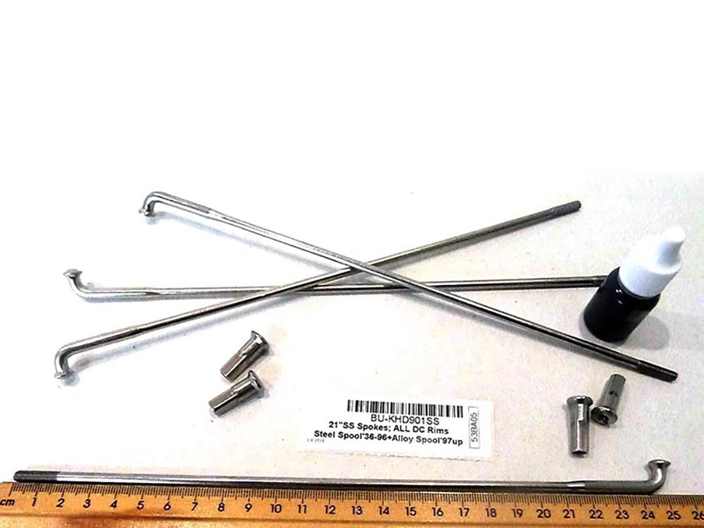 Buchanans Spoke Rim 19in. Spokes – Stainless Steel. Fits Original Style H-D Deep Drop Center Rim when used in conjunction with 1997up H-D Style Wide Glide Front Hub.