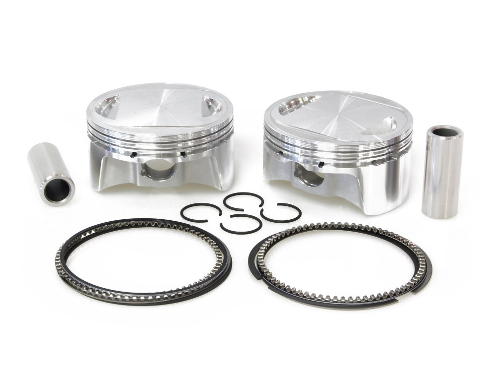 CP Carrillo PISTONS Standard Pistons with 10.75:1 Compression Ratio. Fits Twin Cam 2007-2017 96ci or 103ci to 107ci Big Bore Conversion.