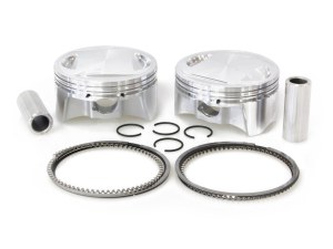 CP Carrillo PISTONS Standard Pistons with 11.0:1 Compression Ratio. Fits Twin Cam 2007-2017 96ci or 103ci to 107ci Big Bore Conversion. CP Carrillo PISTONS Standard Pistons with 11.0:1 Compression Ratio. Fits Twin Cam 2007-2017 96ci or 103ci to 107ci Big Bore Conversion.