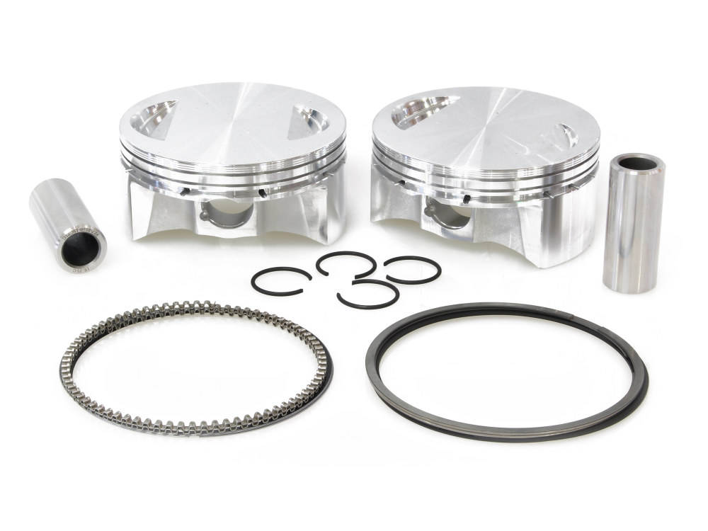CP Carrillo PISTONS Std Pistons with 10.75:1 Compression Ratio. Fits Big Twin 2007-2017 with Big Bore 110ci to 117ci Twin Cam Engine.