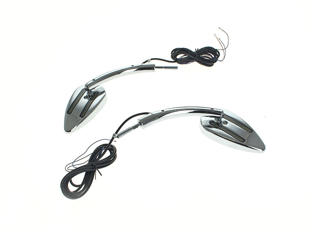 Mirror; LED Run & Turn  Chr (Pair)