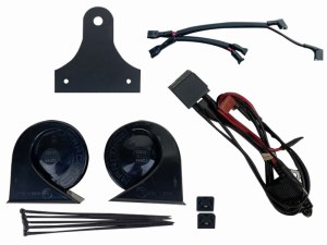 Custom Dynamics 109db Electromagnetic Horn Kit – Black. Fits Touring 1992up, Big Twin 1992-2017 & Sportster 1992-2021 Custom Dynamics 109db Electromagnetic Horn Kit – Black. Fits Touring 1992up, Big Twin 1992-2017 & Sportster 1992-2021