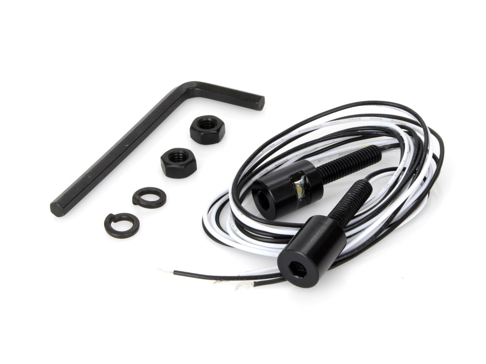 Custom Dynamics Number Plate Auxillary LED White Light Bolts – Black.