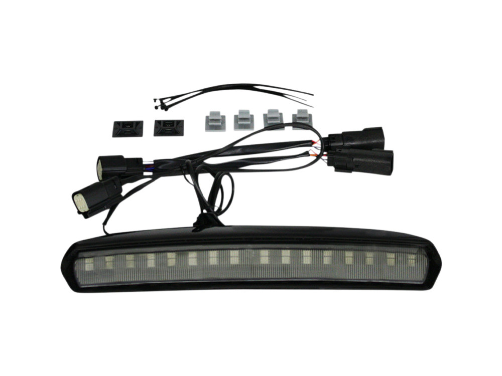 Custom Dynamics LED High Mount Tour Pak Light – Black Housing, Smoke Lens. Fits Touring 2014up.