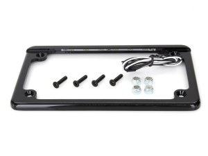 Custom Dynamics Flat Low Profile Number Plate Frame with LED Illumination – Black. Custom Dynamics Flat Low Profile Number Plate Frame with LED Illumination – Black.