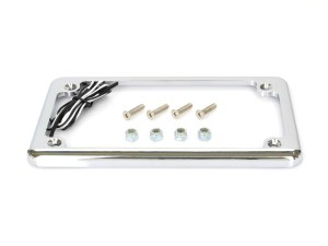 Custom Dynamics Flat Low Profile Number Plate Frame with LED Illumination – Chrome. Custom Dynamics Flat Low Profile Number Plate Frame with LED Illumination – Chrome.