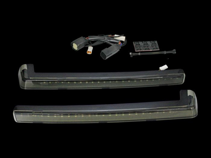 Custom Dynamics ProBeam LED Tour Pak Arms. Red Run/Turn/Brake with Smoke Lens. Fits Touring 2014up.