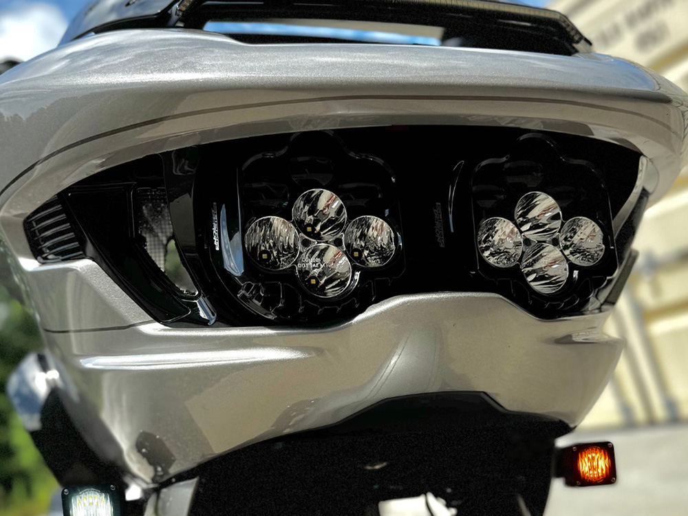 Custom Dynamics Shark Demon® 2 LED White/White Lighting Kit. Fits CVO Road Glide 2023up, Road Glide 2024up & CVO Road Glide ST 2024up