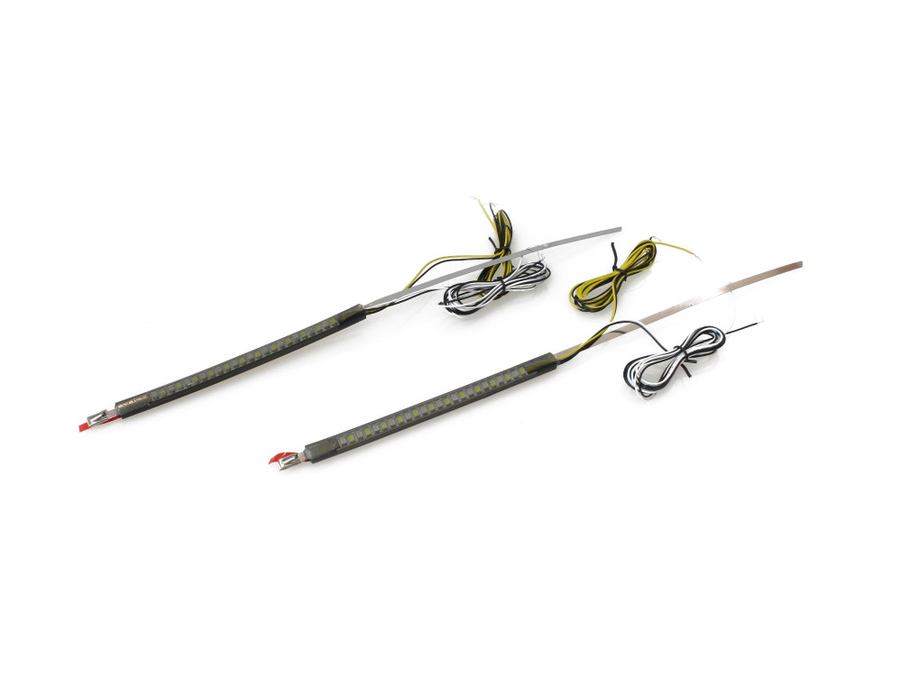 Custom Dynamics 49mm Fork TruWrapz. Amber Turn, White Run with Smoke Lens.