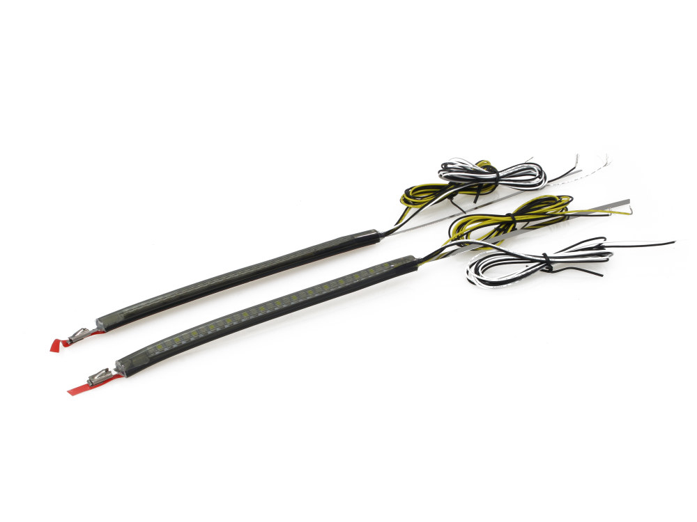 Custom Dynamics 56mm Fork TruWrapz. Amber Turn, White Run with Smoke Lens.