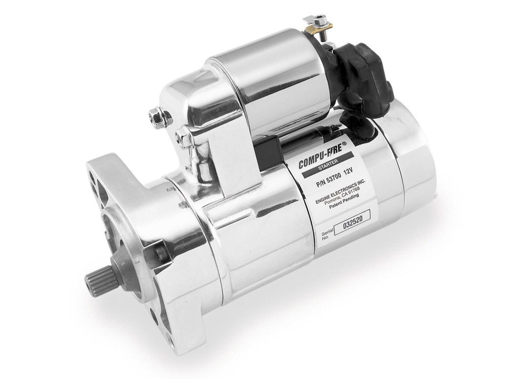 Compu Fire 2.0kw Gen3 Starter Motor – Chrome. Fits Big Twin 1989-2006.
