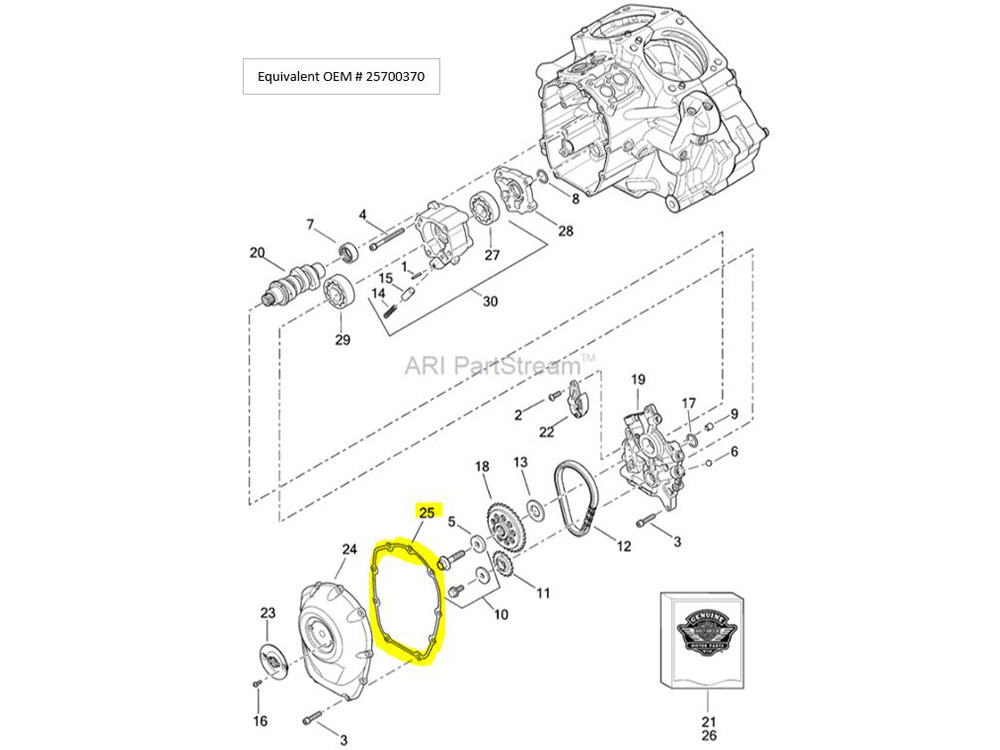 Gasket; Cam Cvr M8%2717up