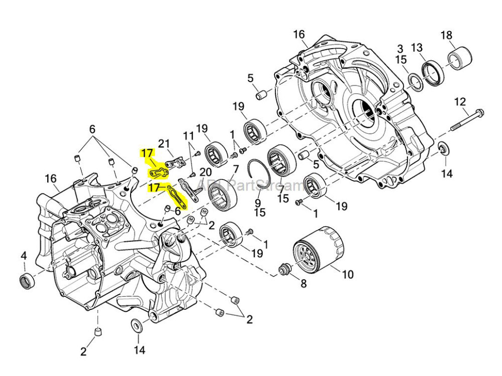 Gasket; Piston Jet Oil Cooler, M8