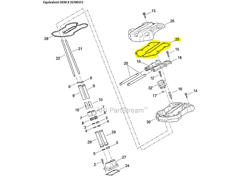 Gasket; Upper Rocker Cvr M8%2717up