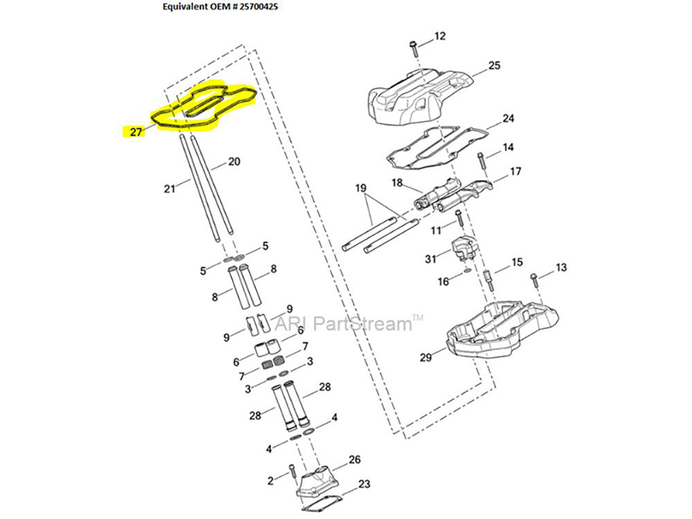 Gasket; Lower Rocker Cvr M8%2717up