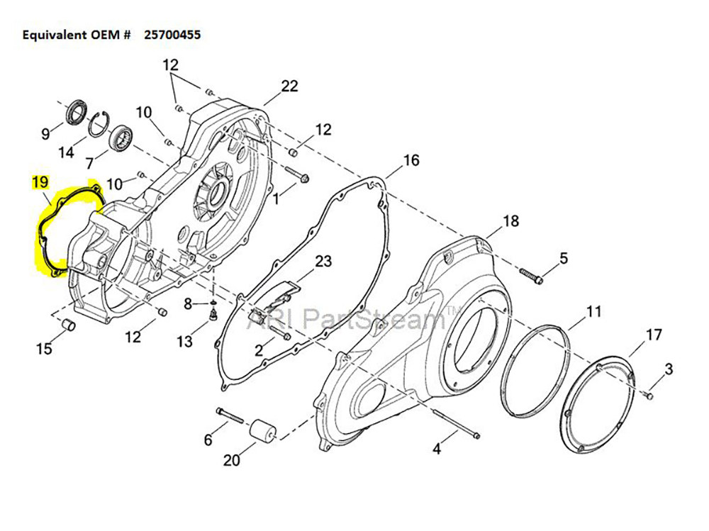 Gasket; Prim to Engine M8%2717up