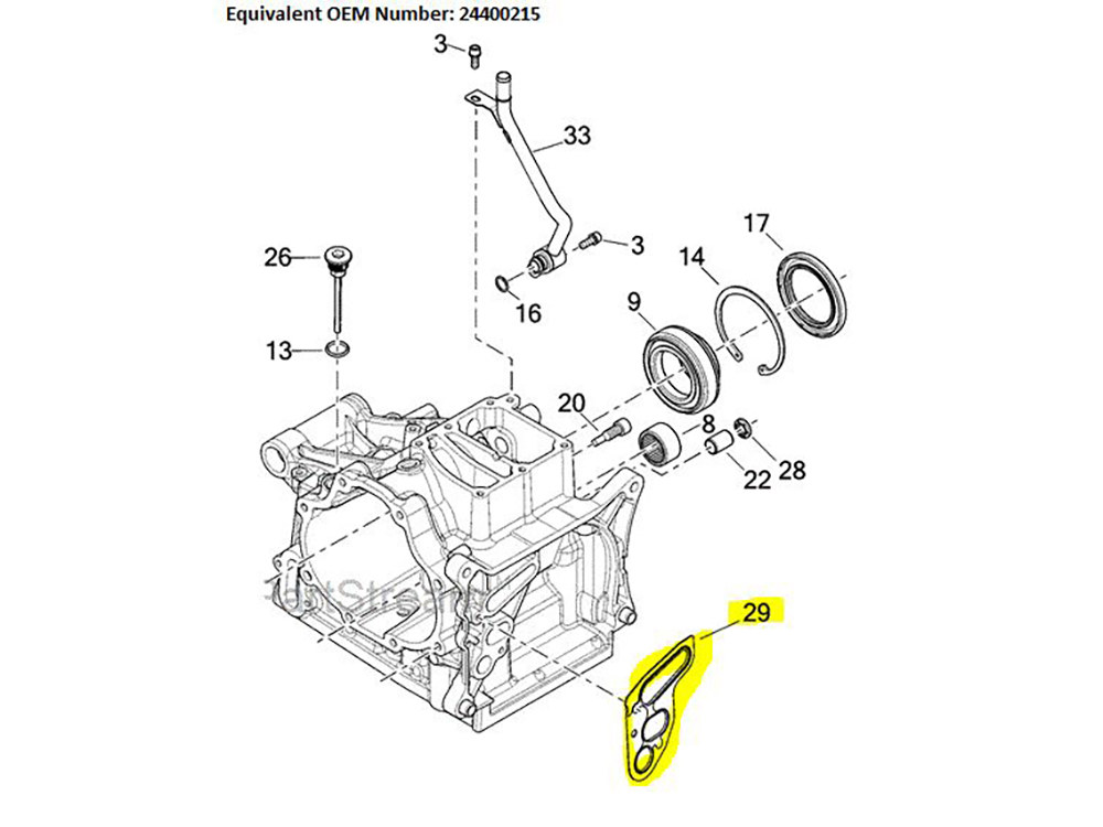 Gasket; Engine to Trans M8%2717up