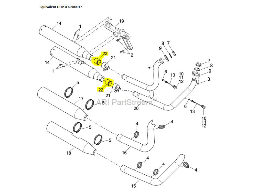 Gasket; Header to Muffler (Pair)