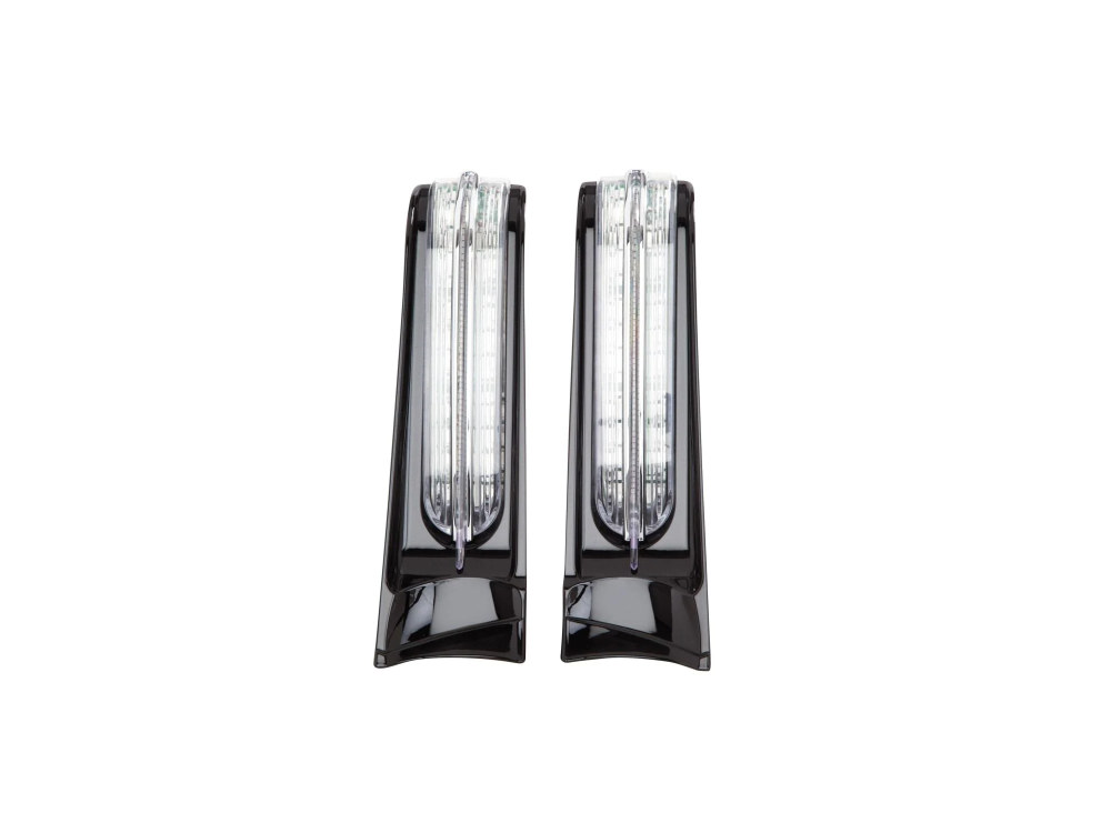 Ciro3D LED Filler Panel Lights. Red Run & Brake with Amber Turn and Black Housing. Fits Ultra & Road King Touring Models 2014-24 & Street/Road Glide ST 2022-23