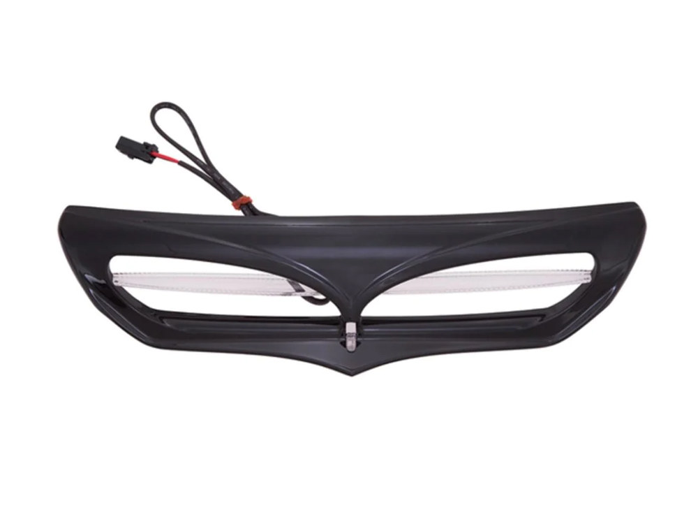 Ciro3D LED Batwing Vent Insert with White Running Light – Black. Fits Touring 2014-2023