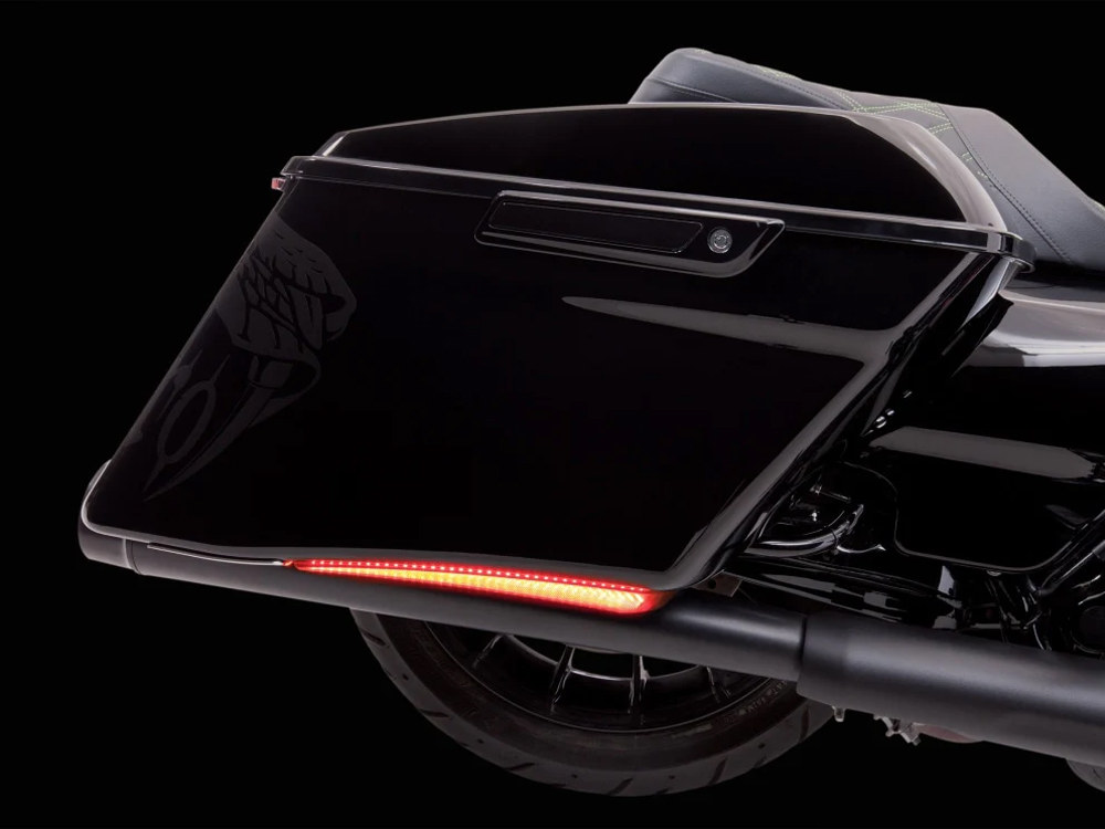 Ciro3D Machete Extended Saddlebag LED Lights. Red Run, Brake & Turn with Smoke Lens. Fits Touring 2014-2023 with HD Extended Saddlebags