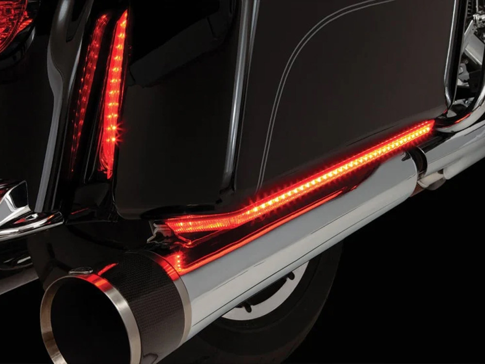 Ciro3D Machete Saddlebag LED Lights. Red Run, Brake & Turn with Smoke Lens. Fits Touring 2014-2023 with Standard Bags