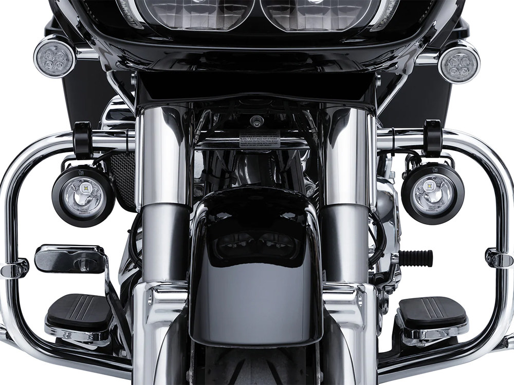 Ciro3D TAC-10 Light Cannons Passing Lamp Kit. Engine Guard Mounted Driving Lights – Black. Fits 1-1/4in. Engine Guard Tubing.